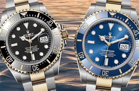 rolex sea dweller red vs submariner|seadweller vs submariner.